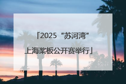 2025“苏河湾”上海桨板公开赛举行