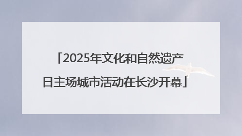2025年文化和自然遗产日主场城市活动在长沙开幕