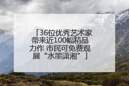 36位优秀艺术家带来近100幅精品力作 市民可免费观展“水墨潇湘”