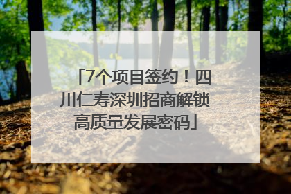 7个项目签约！四川仁寿深圳招商解锁高质量发展密码