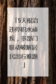 5天根治违停积水顽疾，多部门联动破解居民出行难题