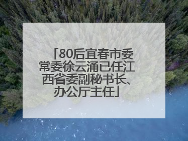 80后宜春市委常委徐云涌已任江西省委副秘书长、办公厅主任