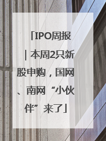 IPO周报｜本周2只新股申购，国网、南网“小伙伴”来了